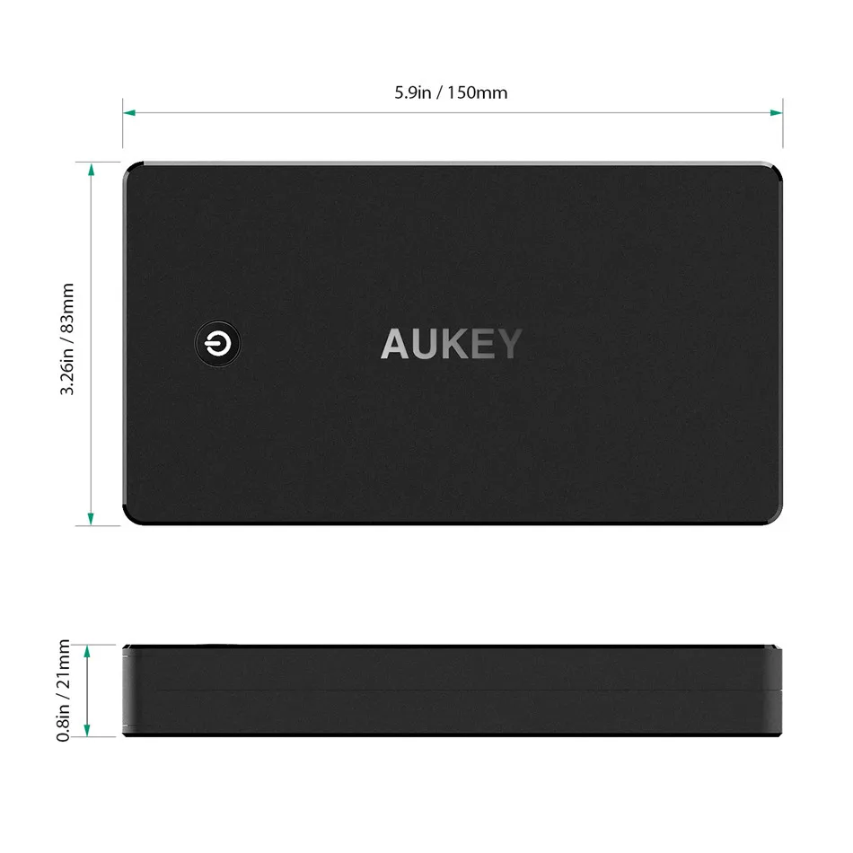 AUKEY 20000 мАч Мощность банка для Xiaomi Mi 6 5 Quick Charge 3 0 банк Портативный телефон внешний