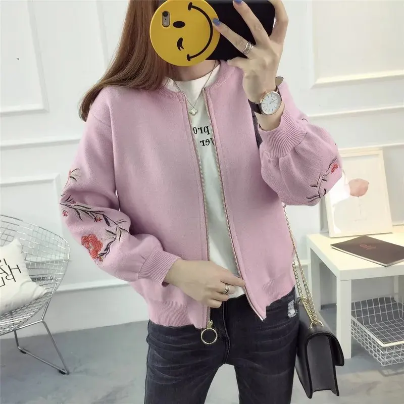 2019 Female Cardigan Cardigans Fashion Autumn Winter Warm O Neck Women Long Sleeve Casual Loose Sweater Knitted Tops |