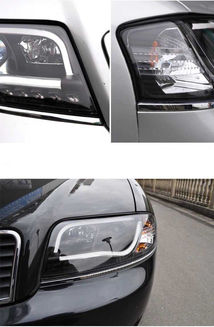 Автомобильный Стайлинг, Головной фонарь, фары, чехол для Audi A6L, фары 1999-2004 A6, фары DRL, линзы, двойной луч, би-ксенон, HID