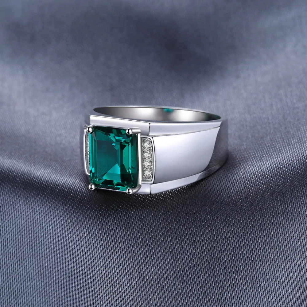 Jewelrypalace Для мужчин Роскошные 2.7ct создания Изумрудный Юбилей обручальное кольцо