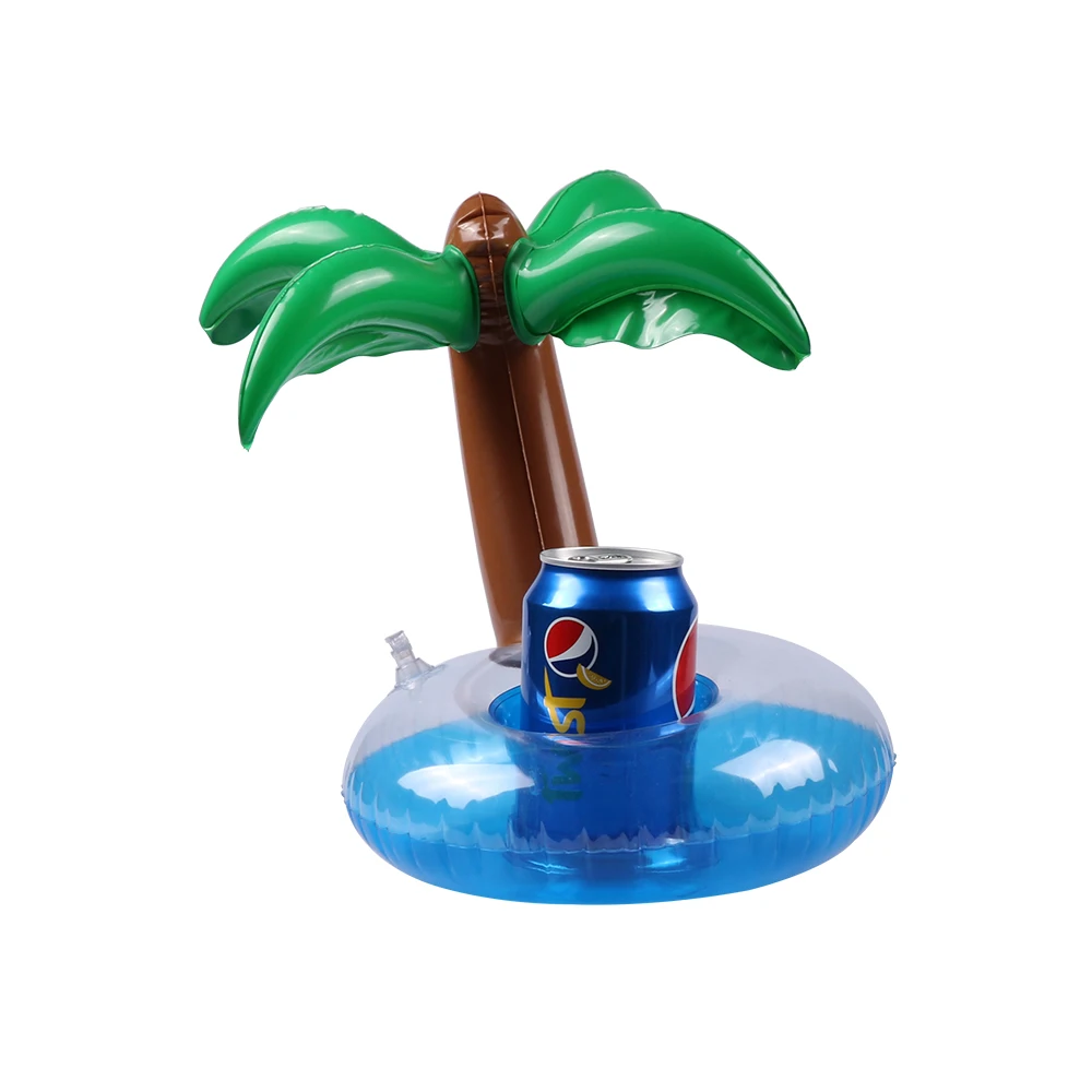 Coconut tree Лебедь Краб Фламинго плавающий держатель для напитков надувной подстаканник для бассейна бассейн вечерние игрушки для воды детские надувные игрушки для бассейна - Цвет: Coconut tree