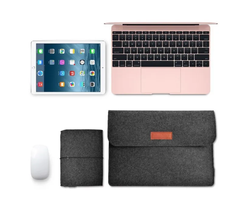 Для Macbook Pro retina 11 13 15 чехол из шерстяного войлока тонкий рукав сумка для ноутбука Xiaomi Air 12,5 13,3 15,6 поверхность 13,5 для ноутбука