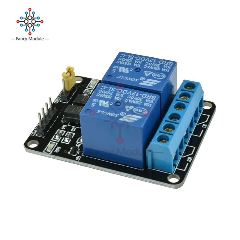 2 канальный релейный модуль 12 В с оптроном для Arduino PIC AVR DSP ARM TOP|channel relay|12v relay modulemodule