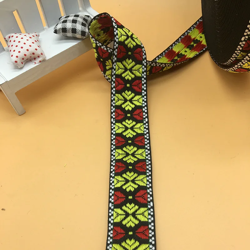 Жаккардовая Этническая тесьма отделка 40 м/лот Ширина 30 мм для сумок ремешки