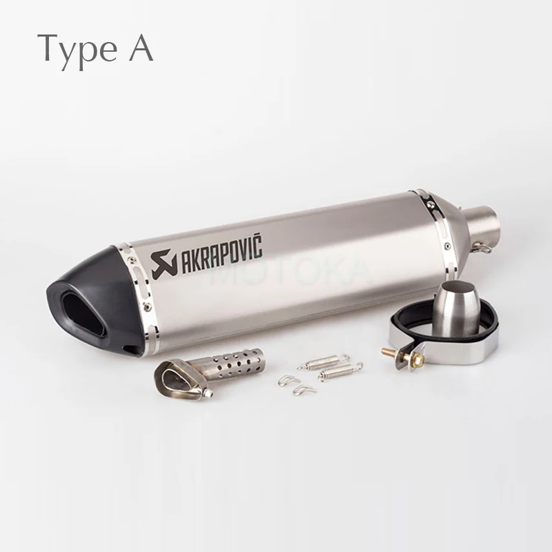 Универсальный 51 мм мотоцикл Akrapovic глушитель из нержавеющей стали глушитель для TMAX530 TMAX500 SV650 CB300R CBR300R GSX250R - Цвет: TMAX530 A