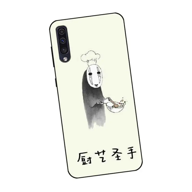 N449 Тоторо Смарт Черный силиконовый чехол для samsung Galaxy A2 Core A6 A7 A8 A9 A10 A30 A40 A50 A60 A70 A80 A90