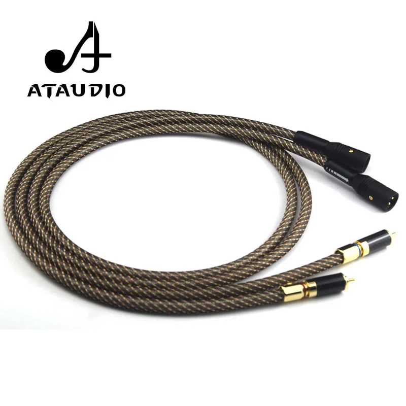 Посеребренный кабель ATAUDIO Hifi XLR папа RCA высокопроизводительный QED hifi XLR|rca male cable|rca to