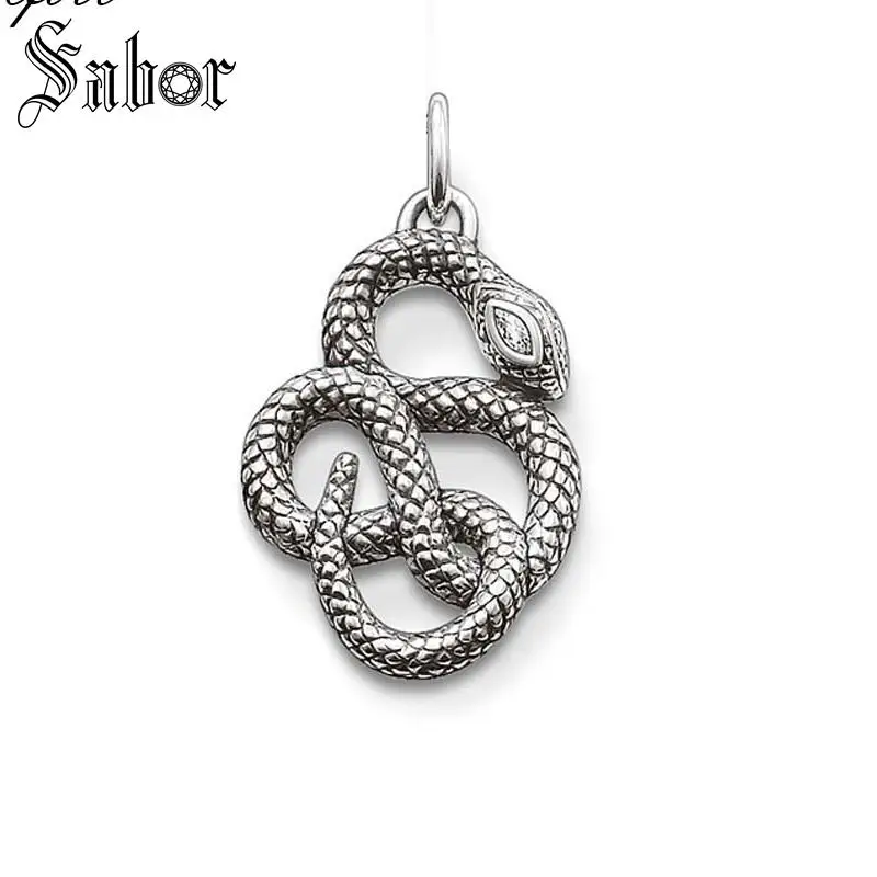 Snake Змеиная кожа сердце кулон в виде скрипки Фирменная Новинка Модные украшения 925 пробы серебро подарок для Для женщин девочкам подойдут Цепочки и ожерелья с изображением паровозика Томаса - Окраска металла: Snake