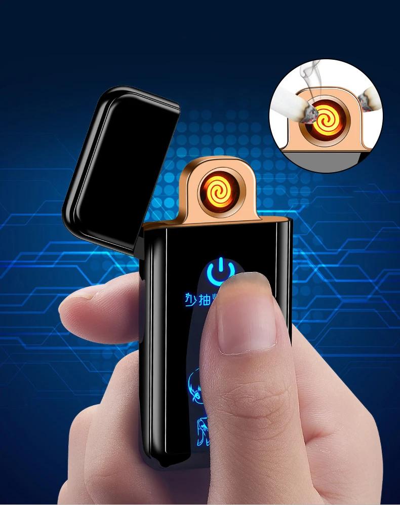 Электронная зажигалка для курения сигарет Tungsten Turbo нагреватель с полноэкранным