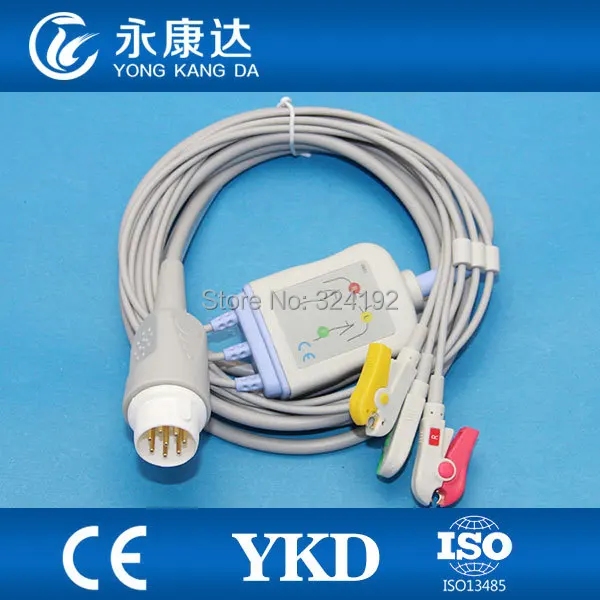 Для M2425A M2475B цельный монитор пациента с 3 выводами ЭКГ кабель |monitor cable|cable ecgmonitor