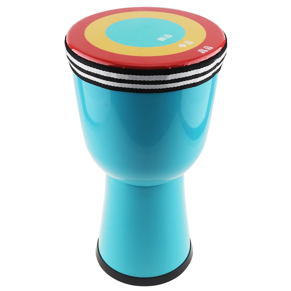 

8 Inch African Djembe Drum Colorful PVC Skin ABS Barrel Lightweight Children Hand Drum 3 Colors Optional