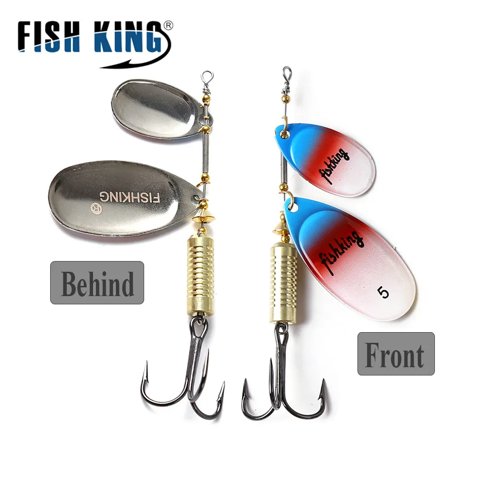 FISH KING 3 # + 5 рыболовный крючок двойной воблер приманка металлическая жесткая