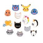 Женская эмалированная брошь в виде мультяшного животного, 1-4 шт.комплект