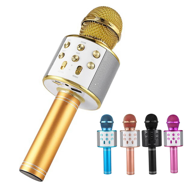Беспроводной караоке микрофон Портативный Bluetooth мини домашний KTV для