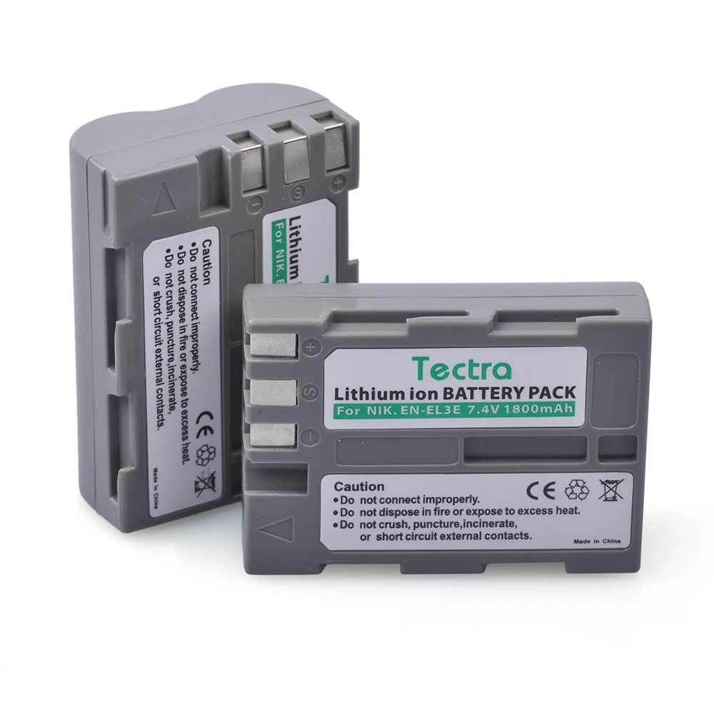 Tectra 2PCS EN EL3E ENEL3E Li ion батарея для камеры Nikon D50 D70 D70s D80 D90 D100 D200 D300 D300S D700