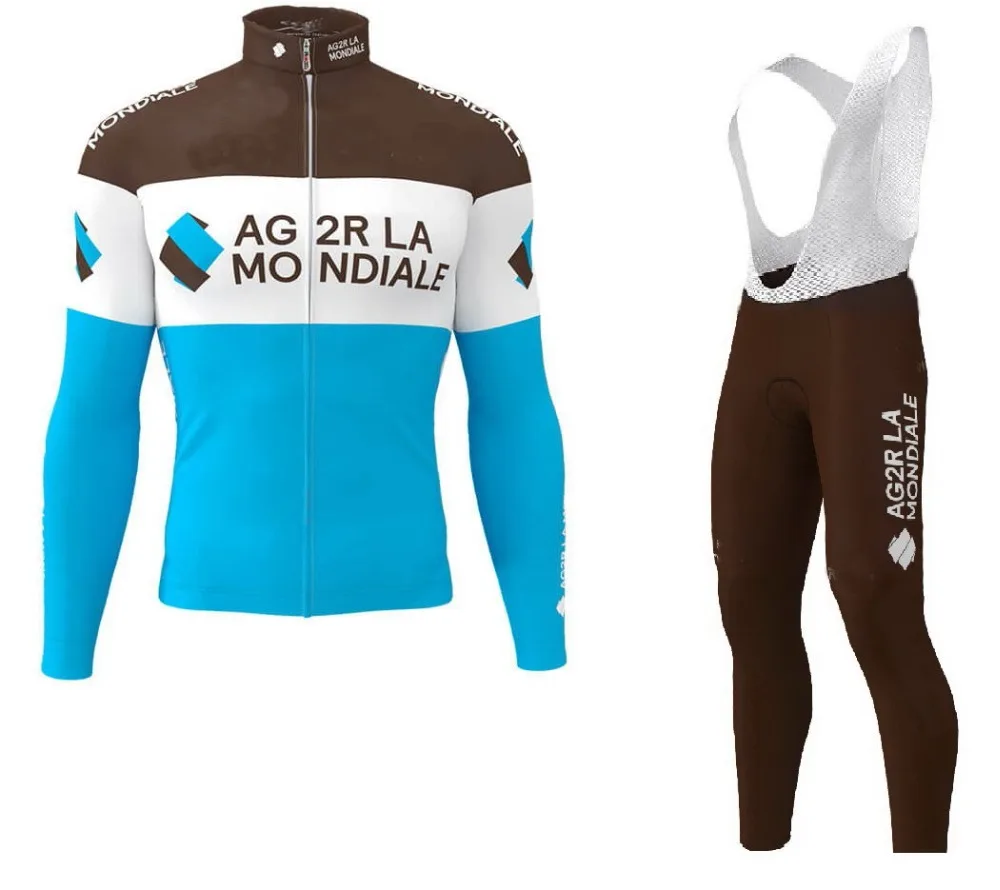 

Зимняя флисовая Термоодежда 2019 AG2R с длинными рукавами для велоспорта, женская одежда для велоспорта + комбинезоны, комплект гелевых подушек...