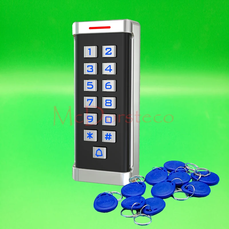 DIY Полный Водонепроницаемый 125 кГц Rfid система контроля доступа комплект + NO или NC