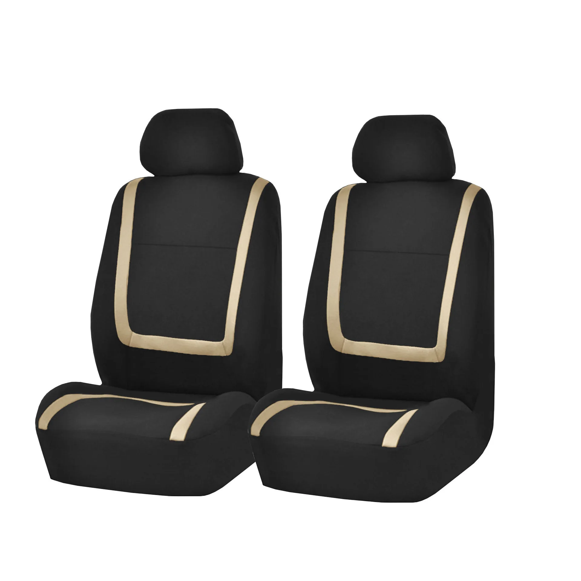 Beige set Полный набор чехлов для автомобильных сидений, чехлы для задних передних сидений, Защитные чехлы для большинства автомобильных сидений, аксессуары для салона автомобиля - Название цвета: Beige set