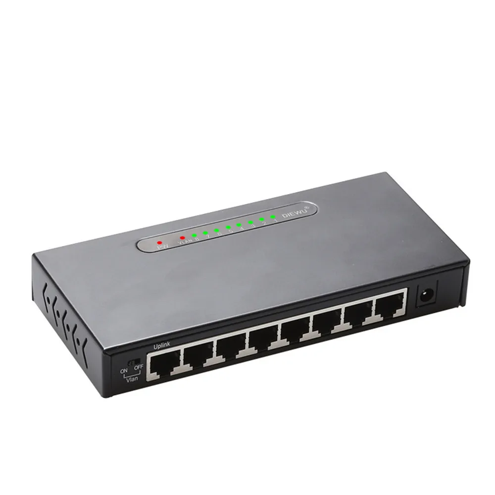 8 портов 10/100 Мбит/с коммутатор RJ45 концентратор Настольный ПК Ethernet сетевой
