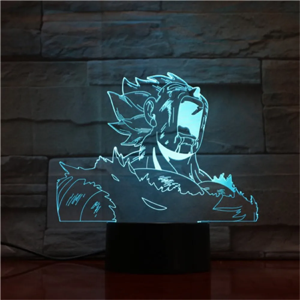 Dragon Ball Super Broly 3D Светодиодная лампа DIY ночник Иллюзия настольная лампа Broli экшн фигурка осветительные игрушки подарок Luminaria