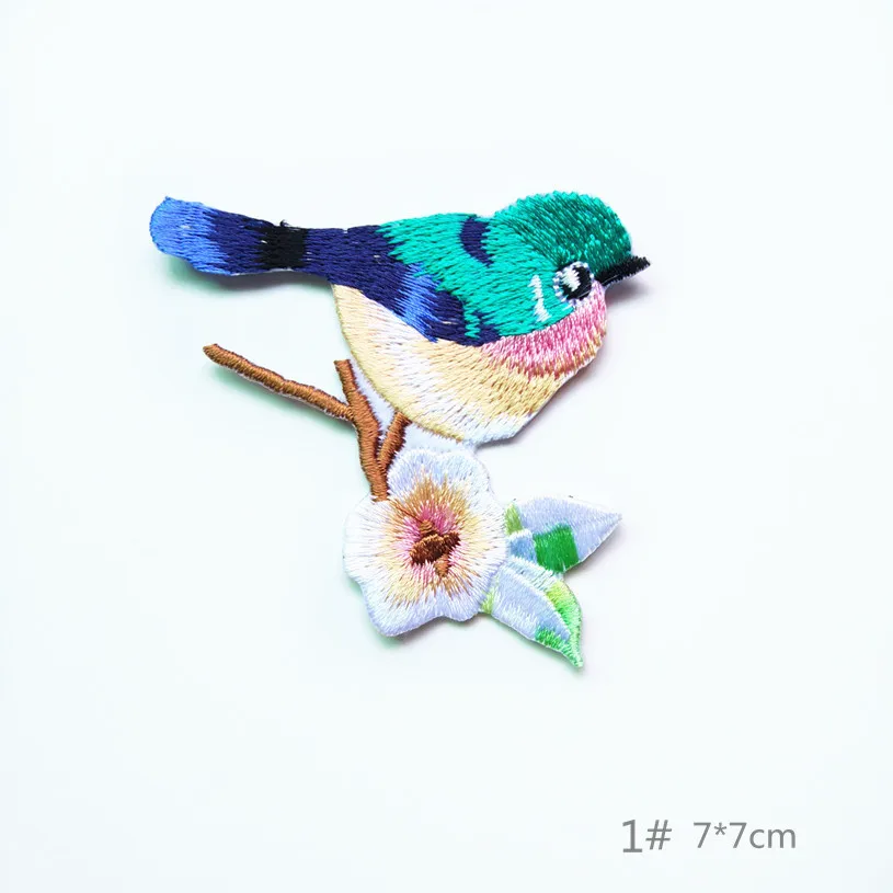 1 шт. модный стиль Смешанная птица узорная одежда вышивка ткань универсальная DIY