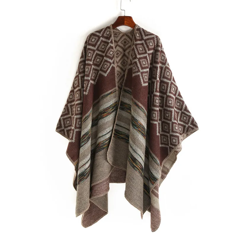 2018 осенне-зимний клетчатый Цветной полосатый кашемировый шарф-одеяло женское