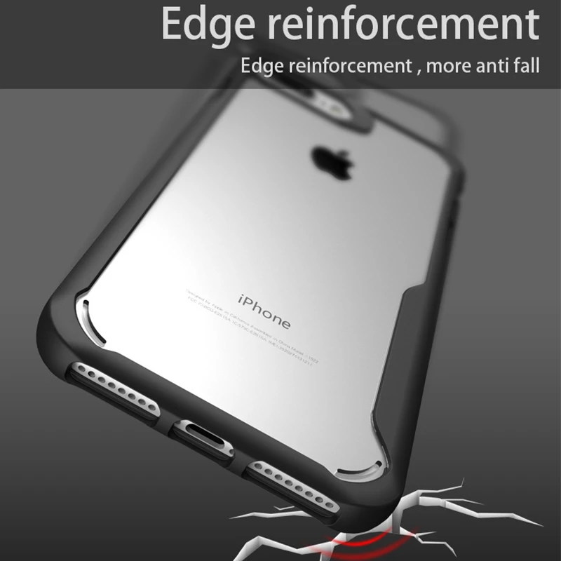 Case For iPhone X 10 7 Transparent Shockproof Cover 8 Coque 6 6s Plus 5 5s SE |
