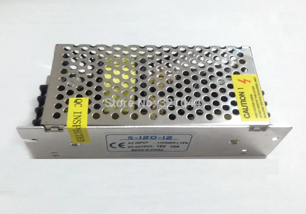 1pcs 12V 10A slim size LED transformer 12v dc switching power supply 120W 100-240V