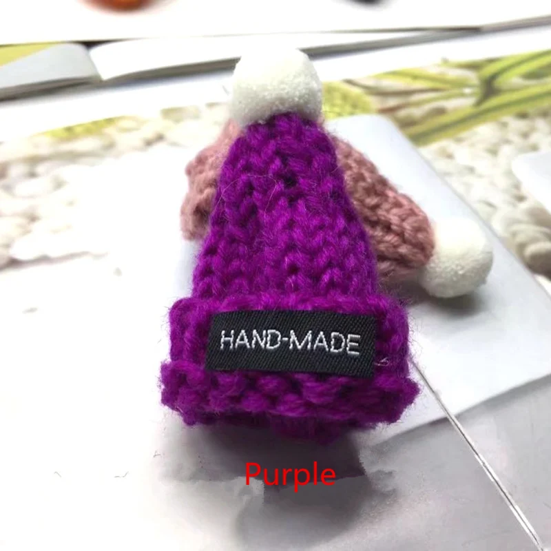 Purple 5 шт. мини Maomao мяч вязание шляпа DIY кукла декоративные принадлежности чехол для телефона сумка Одежда художественное ремесло материалы детское украшения для волос - Цвет: Purple