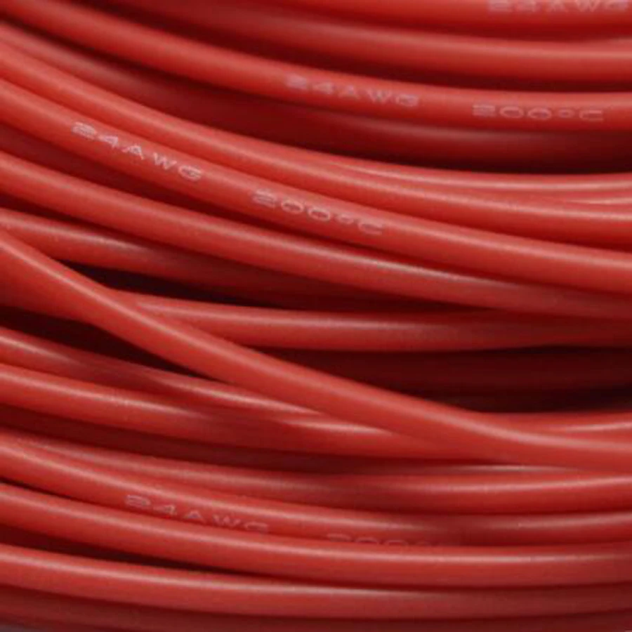 1 метр красный+ 1 метр Черный силиконовый кабель 13AWG 14AWG 15AWG 16AWG 18AWG 20AWG 22AWG 30AWG теплостойкий мягкий силиконовый силикагелевый провод