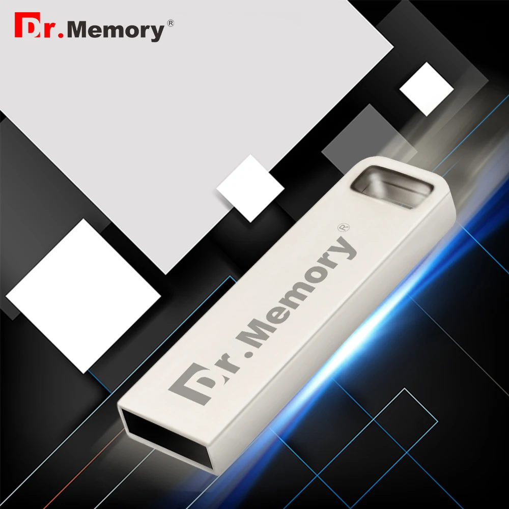 Металлический USB флеш накопитель Dr.Memory объемом 4 Гб флешка на ключи мини 32