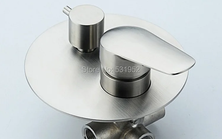 Круглый смеситель для душа из нержавеющей стали 304 дюйма с настенным креплением 2