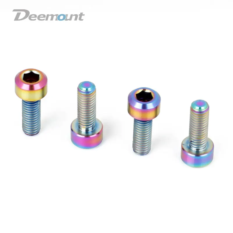 Deemount 2 шт./лот титана TC4 болты m5x14мм Шестигранная головка для велосипеда
