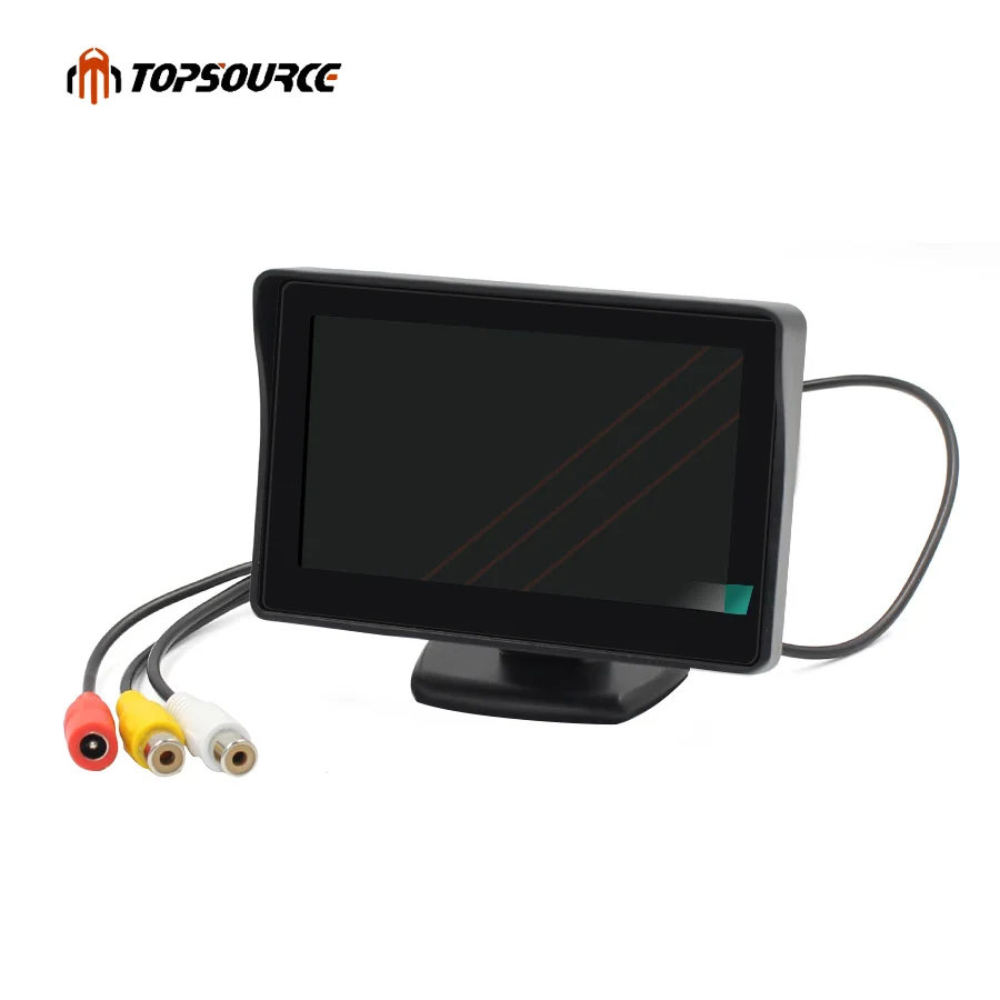 2 в 1 TFT 4,3 дюймов авто TFT lcd камера заднего вида парковочный цветной монитор+ светодиодный ПЗС камера ночного видения с автомобильными мониторами