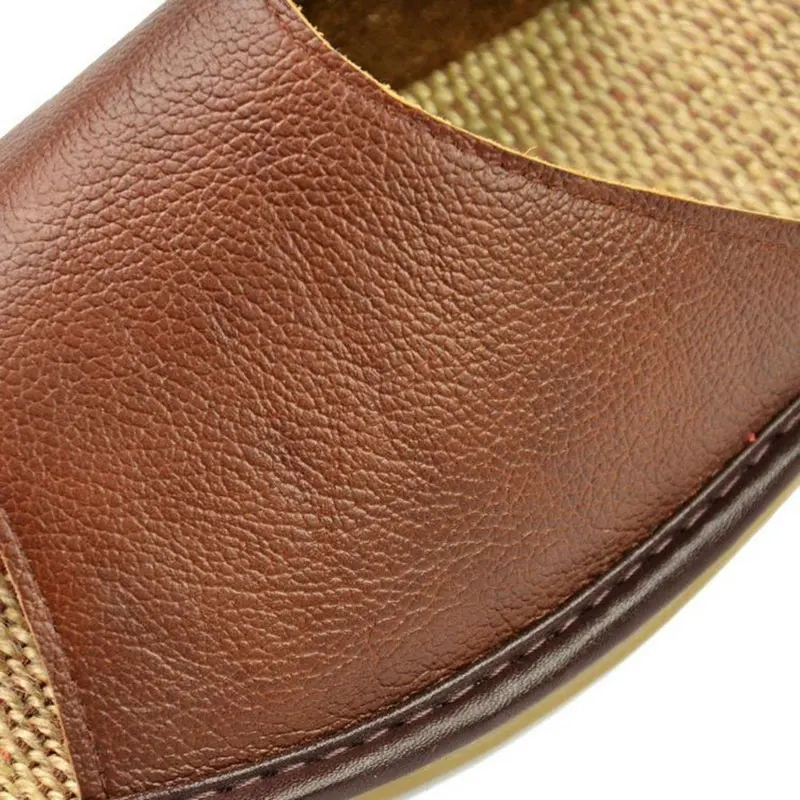 Mntrerm/Мужская обувь из натуральной кожи Летние тапочки Домашние