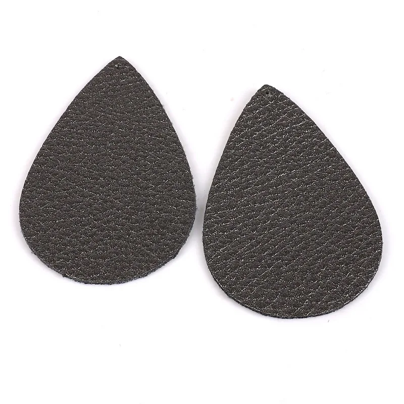 56x37mm 2pcs Модный плед Леопардовый принт искусственная кожа Шарм кулон Овальный капли воды серьги аксессуары для DIY серьги изготовление ювелирных изделий - Цвет: 56x37mm 2pcs