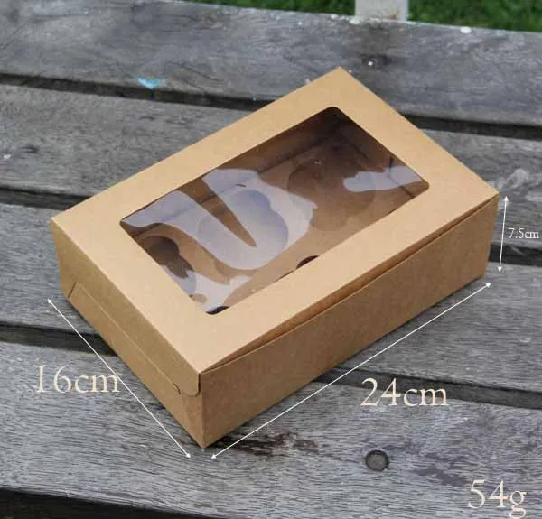 6 торт упаковка Коробки кекс со вставкой для вечерние свадебный подарок 12 шт. | Дом