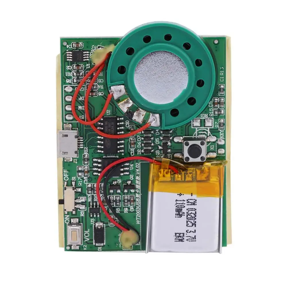 Key version USB музыкальный звуковой модуль записи голоса чип 1 Вт с перезаряжаемой литиевой батареей - Цвет: Key version