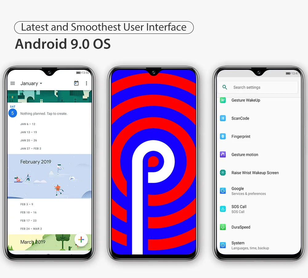 Мобильный телефон Ulefone power 6 4G LTE, Android 9,0, восьмиядерный смартфон MTK6765V с функцией распознавания отпечатков пальцев, 6,3 дюймов, 4 ГБ, 64 ГБ, 5000 мАч, 16 МП