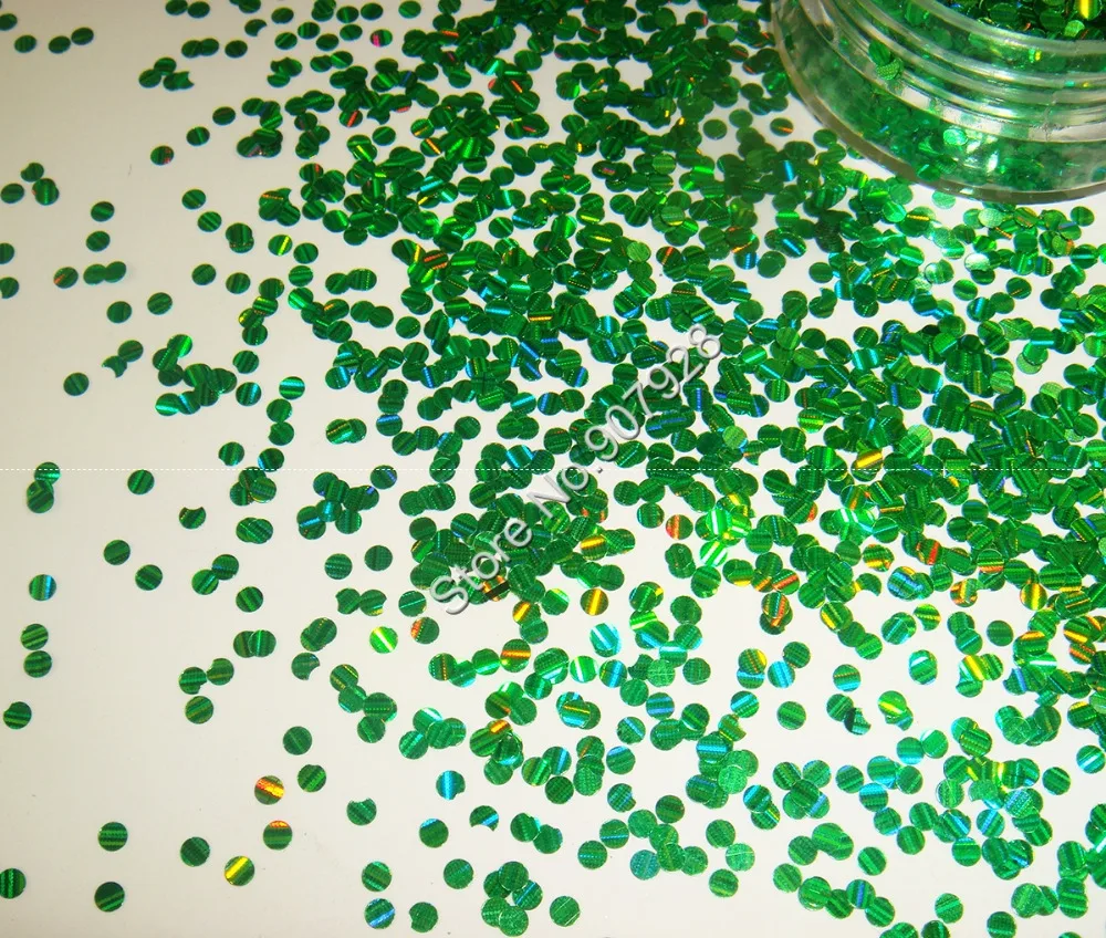 2mm Laser Strip Effect Round Shape nail art Glitter Dark Green design powder for gel polish make up decoration | Красота и здоровье