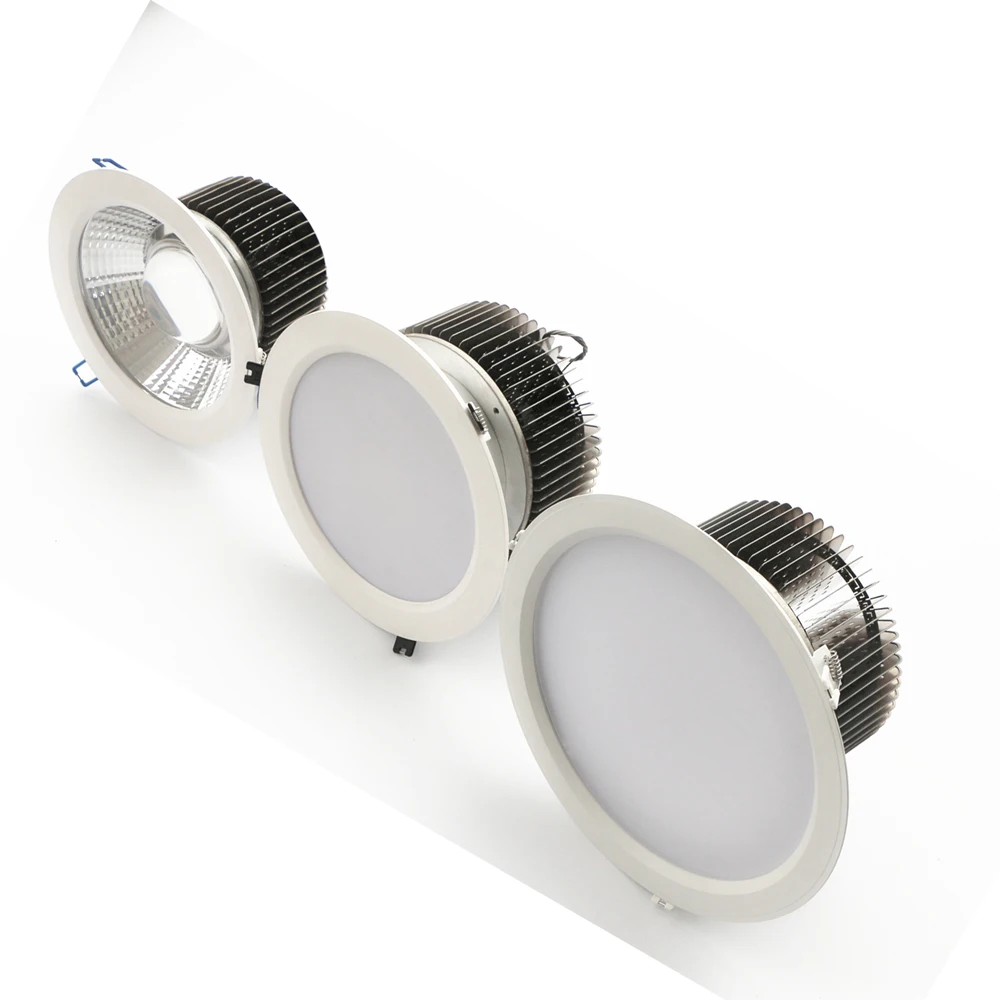 

Commercial Lighting Fixture 50W 60W 80W LED Downlight Super Bright, Fins Structure 60 90 120 Beam angle, 90lm/w Above