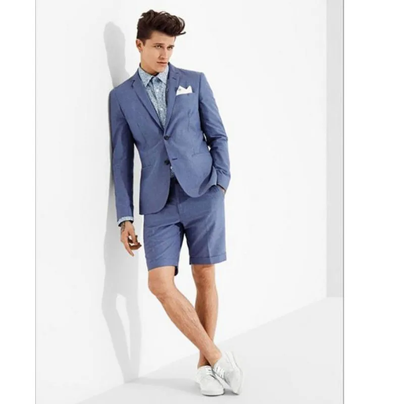 Для мужчин костюм тонкий срез белье Шорты 2 (куртка + Шорты) пляжные Летние костюмы