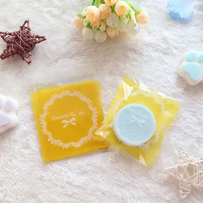 03 100 pcs Bud silk wreath adhesive bag cookies diy Gift Bags for Christmas birthday Party Candy Food&Handmade soap Packaging bags - Цвет: 03
