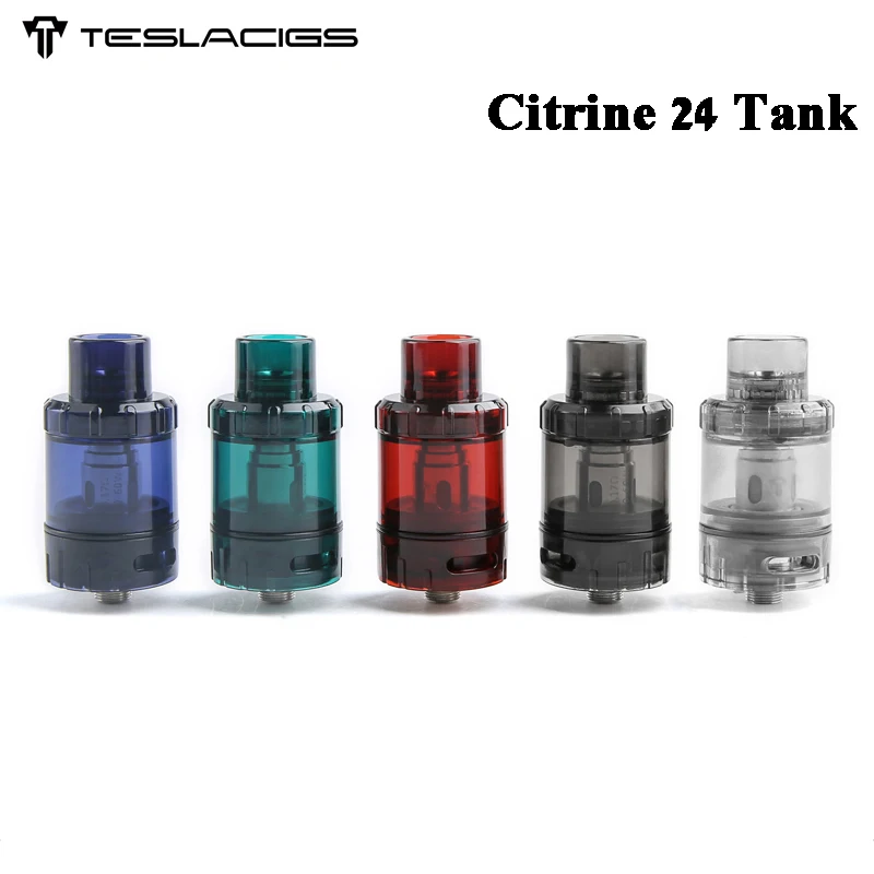 Оригинальный Tesla Citrine 24 бак 4 мл мм Диаметр Teslacigs распылитель и регулируемый