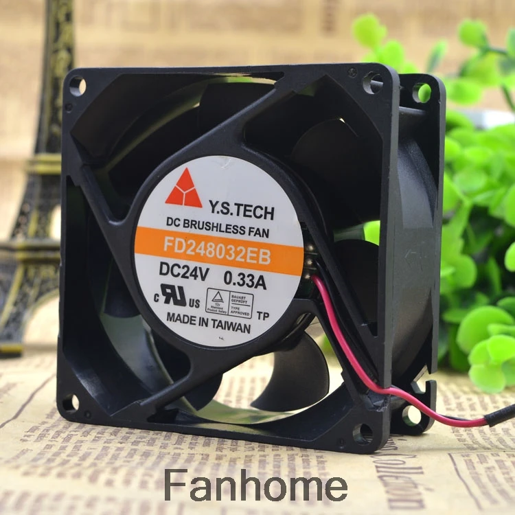 Для Yuanshan Y.S.TECH FD248032EB 8032 24V 0.33A охлаждающий вентилятор серверный вентилятор|Кулеры