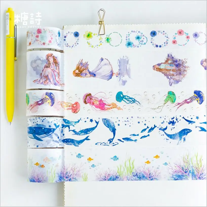 Дочь моря серии лента для декорации washi DIY планировщик скрапбукинга дневник