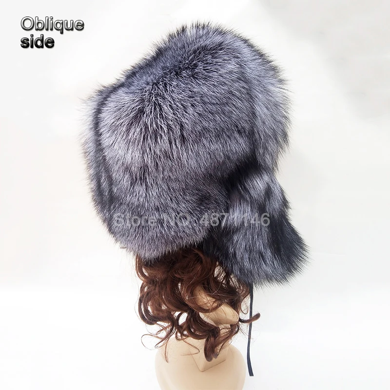 Новый Стиль Зимние русские женщины мужчины помпон из натурального меха шляпы с