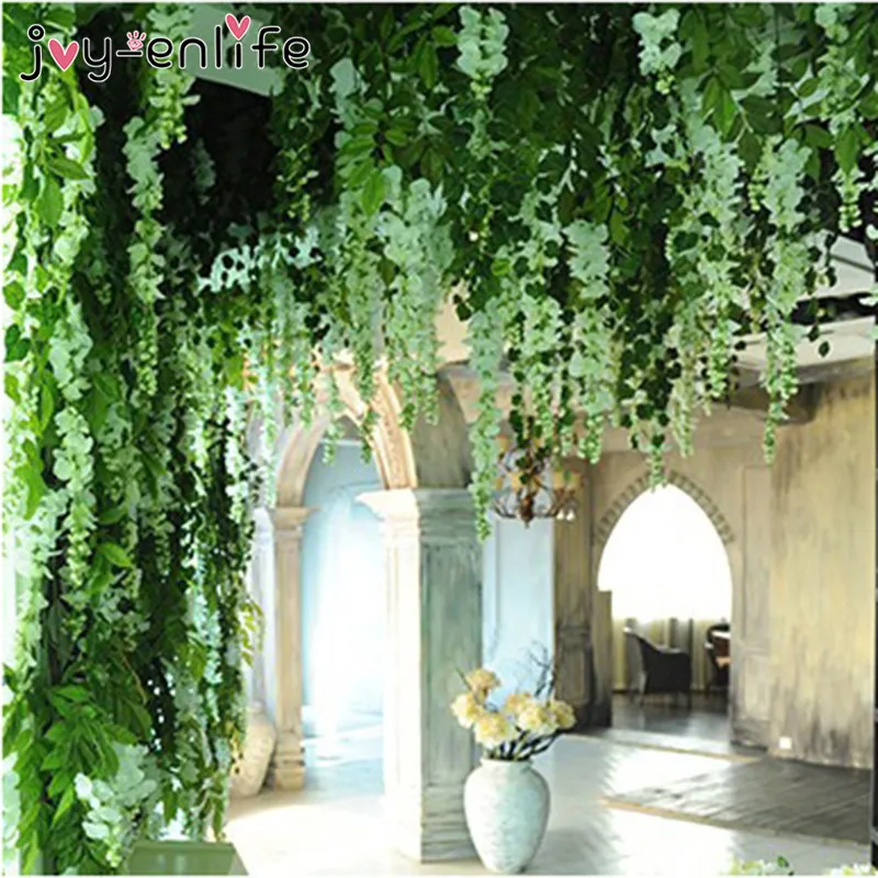 

10pcs/lot 90cm Artificial Ivy Leaves Flower Vine Home Garden Decoration Party Wedding Decoration Mariage Fake Artificial Plants