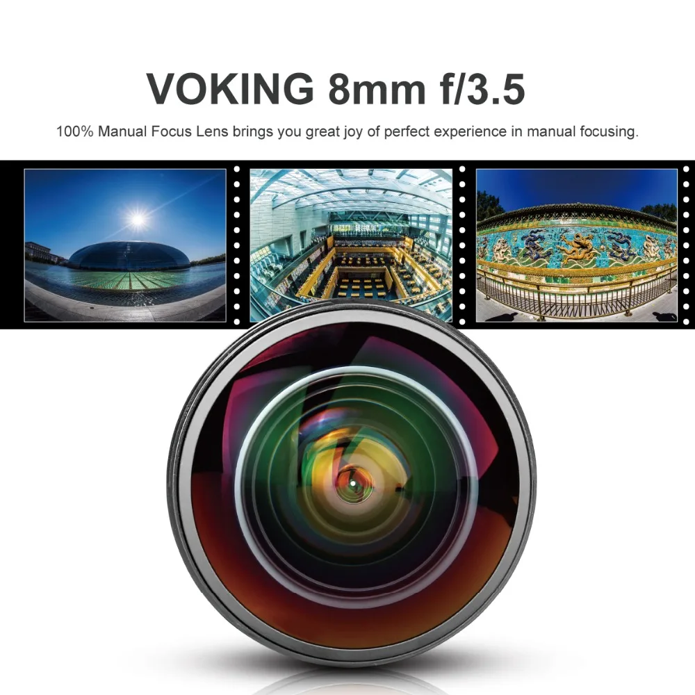 VOKING VK рыбий глаз 8 мм f/3 5 Ультра Широкий Рыбий объектив для Sony
