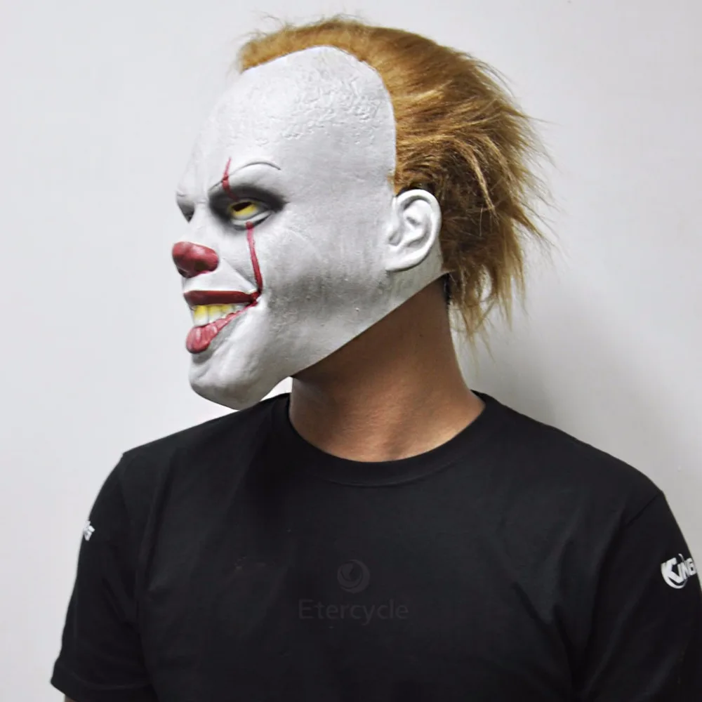 Хэллоуин клоун Pennywise маски Стивен Кинг это костюм косплей Кино взрослый